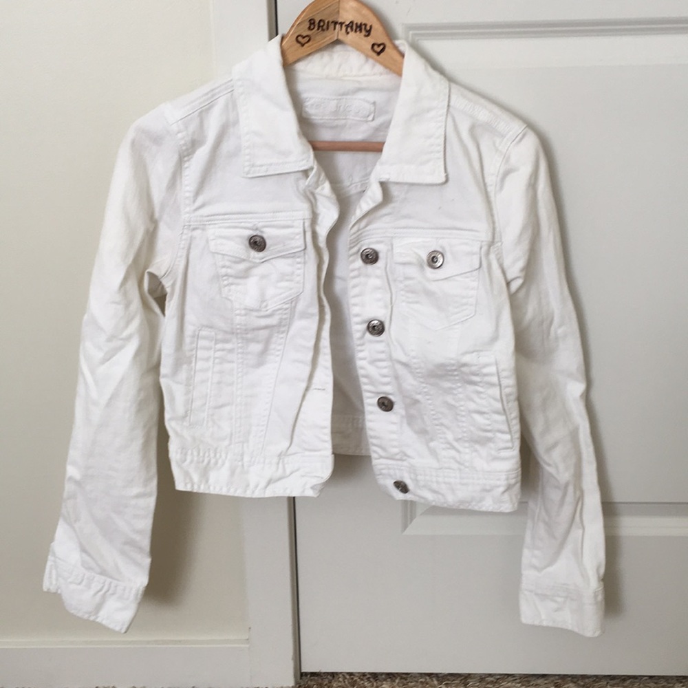 White jean jacket